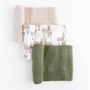 Little unicorn 3 pack Muslin swaddles brand new in box.